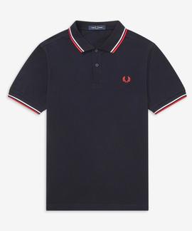 POLO TWIN TIPPED M3600 471 NAVY / WHITE / RED