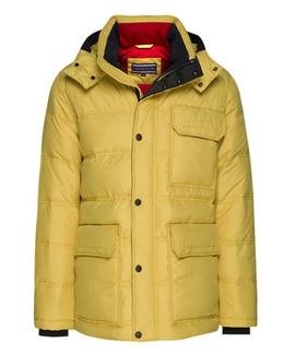 TOMMY DOWN HOODED BOMBER REGULAR FIT CEYLON YELLOW