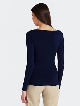 BRIGITTE LS LOGO SWEATER BLUE NAVY