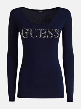 BRIGITTE LS LOGO SWEATER BLUE NAVY