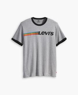 SS RINGER TEE BRAND INTEGRATED MIDTONE GREY