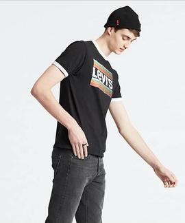 SS RINGER TEE SSNL RINGER REGULAR FIT BLACK MINER.