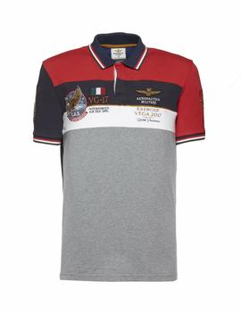 POLO M.C 191PO1351J1 RED / NAVY / GREY