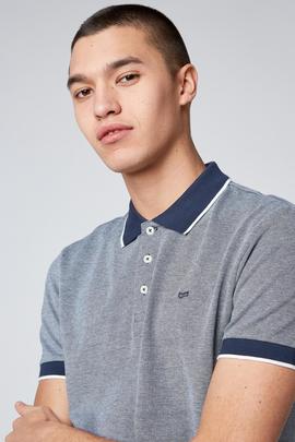 POLO M.C ESUS/S PIQUET STRETCH OXFORD NAVY BLUE