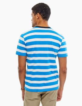 STRIPE TEE REGULAR FIT DIPPED BLUE