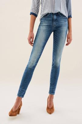 SECRET GLAMOUR SLIM FIT HIGH RISE PREMIUM WASH CON GATEADOS