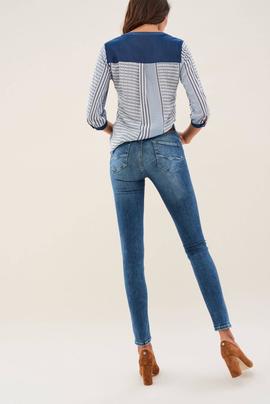 SECRET GLAMOUR SLIM FIT HIGH RISE PREMIUM WASH CON GATEADOS