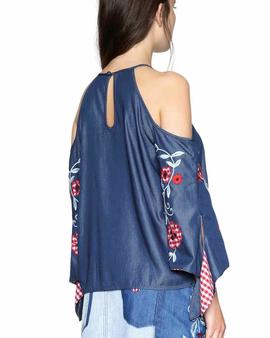 BLUS_UMA DENIM AZUL