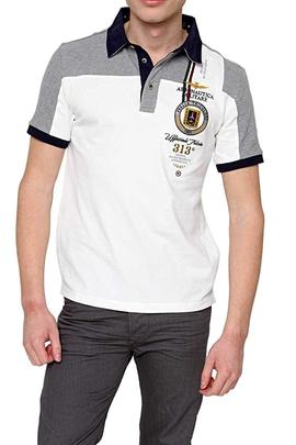 POLO M.C 161PO1049P112 GREY / WHITE