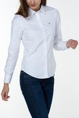 STRETCH SOLID OXFORD SLIM SHIRT WHITE