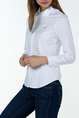 STRETCH SOLID OXFORD SLIM SHIRT WHITE