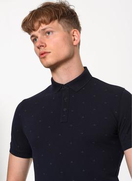 PERTOL 3 SLIM FIT POLO SS NIGHT SKY