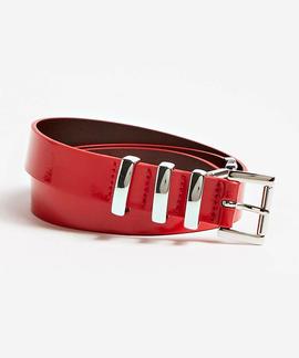 LOGO LEATHER BELT RED ATTITUDE