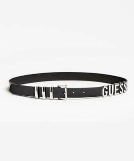 LOGO LEATHER BELT JET BLACK