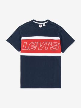 SS COLORBLOCK TEE JERSEY DRESS BLUES / WHITE / RED