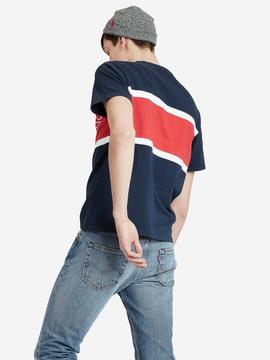 SS COLORBLOCK TEE JERSEY DRESS BLUES / WHITE / RED