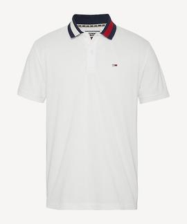 TJM FLAG NECK POLO CLASSIC WHITE