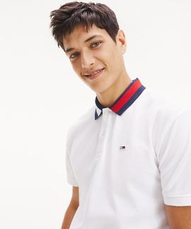 TJM FLAG NECK POLO CLASSIC WHITE