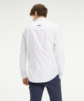 TJM NOVELTY DOBBY SHIRT SLIM FIT CLASSIC WHITE