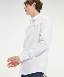 TJM NOVELTY DOBBY SHIRT SLIM FIT CLASSIC WHITE