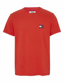 TJM TOMMY BADGE TEE REGULAR FIT FLAME SCARLE