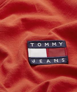 TJM TOMMY BADGE TEE REGULAR FIT FLAME SCARLE