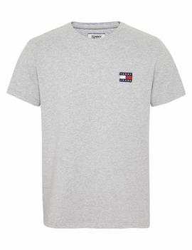 TJM TOMMY BADGE TEE REGULAR FIT LT GREY HTR