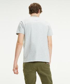 TJM TOMMY BADGE TEE REGULAR FIT LT GREY HTR