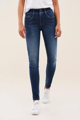 SECRET SKINNY FIT HIGH RISE EN DENIM AZUL LUREX