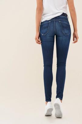 SECRET SKINNY FIT HIGH RISE EN DENIM AZUL LUREX