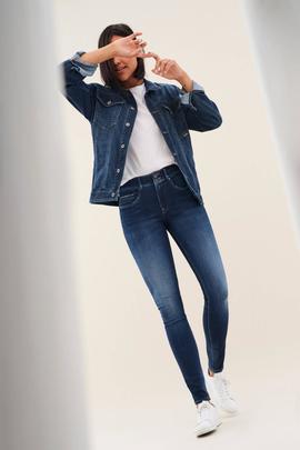 SECRET SKINNY FIT HIGH RISE EN DENIM AZUL LUREX