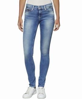 PANTALÓN VAQUERO NORA MID RISE SKINNY FIT FLBLST