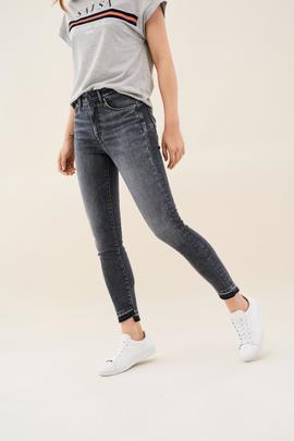 SECRET GLAMOUR CAPRI SKINNY FIT HIGH RISE GRIS