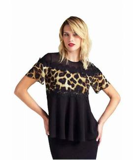 SS MILENA TOP REAL LEOPARD BEIGE