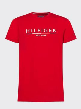 CORP UNDERLINE TEE HAUTE RED