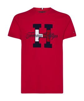 FLAG SCRIPT TEE HAUTE RED