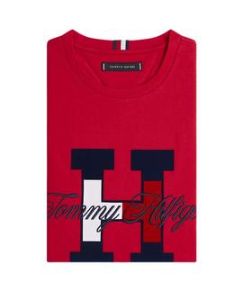 FLAG SCRIPT TEE HAUTE RED