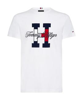 FLAG SCRIPT TEE BRIGHT WHITE