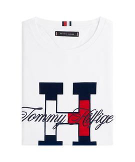 FLAG SCRIPT TEE BRIGHT WHITE