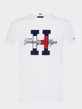 FLAG SCRIPT TEE BRIGHT WHITE