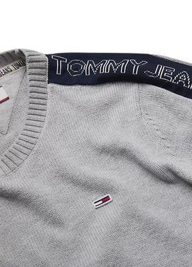 TJM TAPE SWEATER REGULAR FIT LT GREY HTR