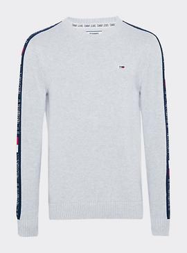 TJM TAPE SWEATER REGULAR FIT LT GREY HTR