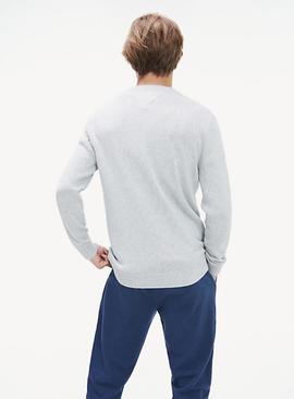 TJM TOMMY CLASSICS SWEATER LT GREY HTR