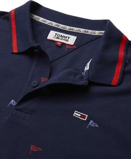 TJM ALLOVER PRINT POLO BLACK IRIS / MULTI