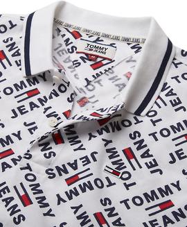 TJM ALLOVER PRINT POLO CLASSIC WHITE / MULTI