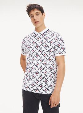 TJM ALLOVER PRINT POLO CLASSIC WHITE / MULTI