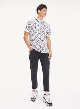 TJM ALLOVER PRINT POLO CLASSIC WHITE / MULTI