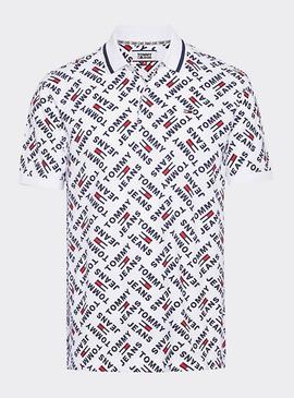 TJM ALLOVER PRINT POLO CLASSIC WHITE / MULTI