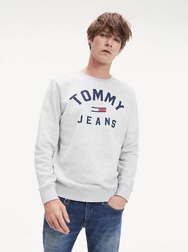 TJM ESSENTIAL FLAG CREW LT GREY HTR