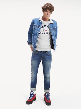 TJM ESSENTIAL FLAG CREW LT GREY HTR